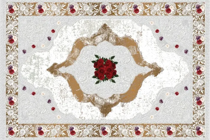 Rococo Bouquet Washable Rug