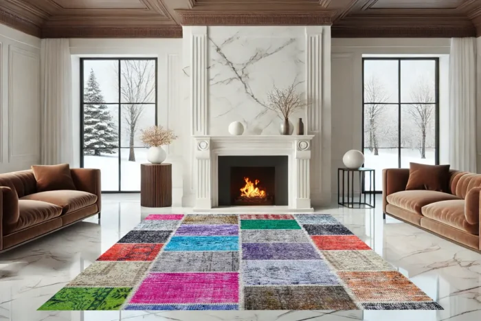 Patchwork Mosaic Washable Rug