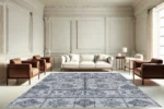 Sultan's Blueprint Washable Rug