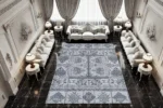 Sultan's Blueprint Washable Rug