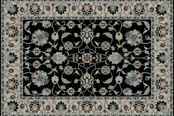 Midnight Blossom Washable Rug