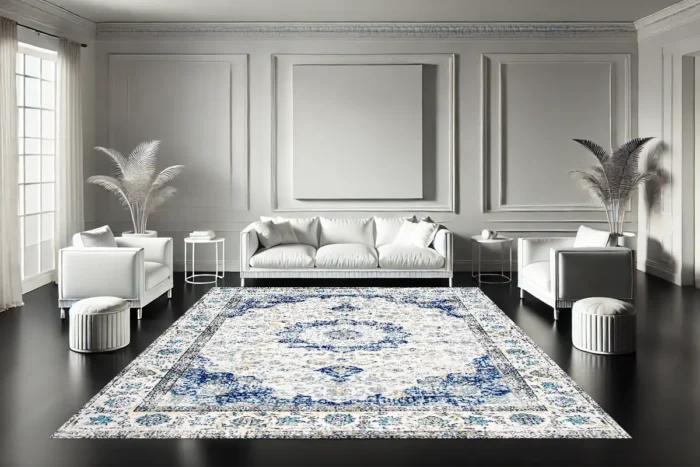 Icy Elegance Washable Rug