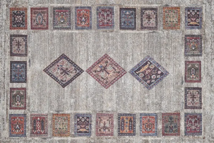 Nordic Mosaic Tapestry 4 Washable Rug