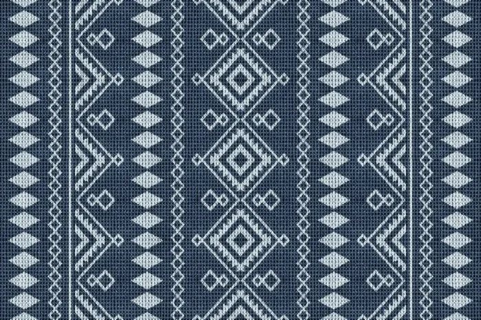 Nordic Indigo Washable Rug