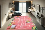 Hopscotch Haven Washable Rug