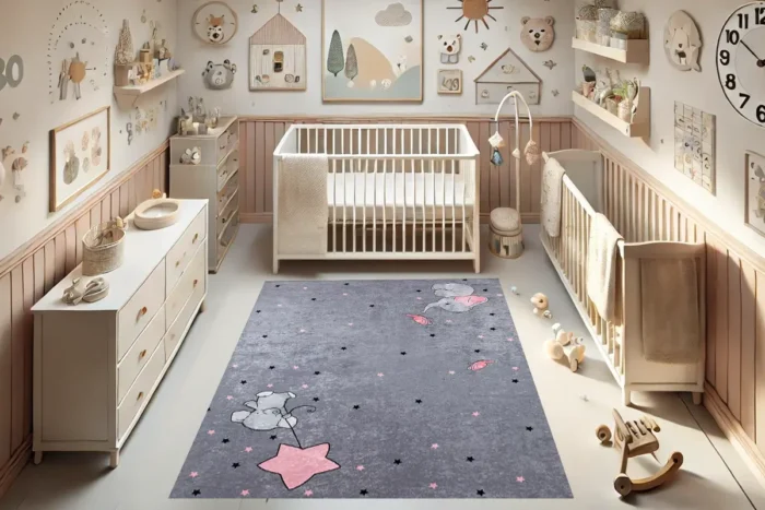 Starry Elephant Wishes Washable Rug