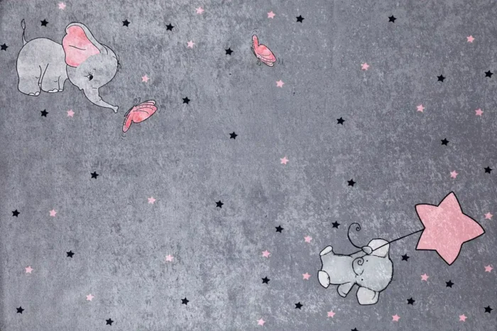 Starry Elephant Wishes Washable Rug