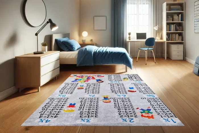 Multiplication Fun Mat Washable Rug