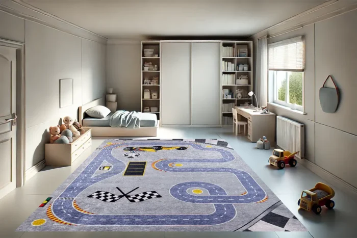 Grand Prix Raceway Washable Rug