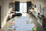 Hopscotch Playland Washable Rug