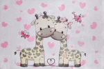 Giraffe Love Washable Rug