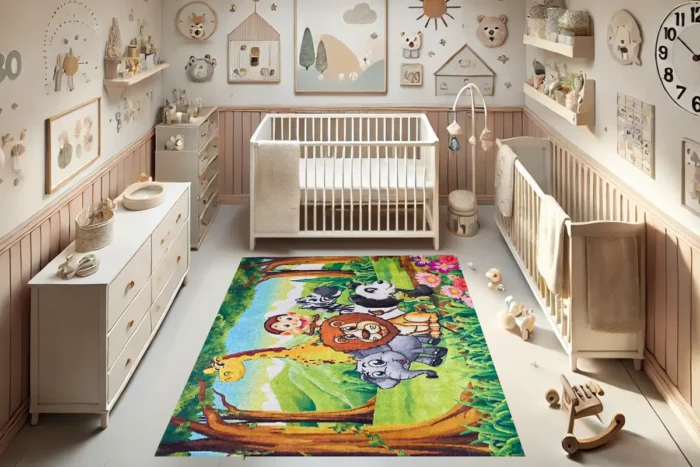 Jungle Jamboree Washable Rug