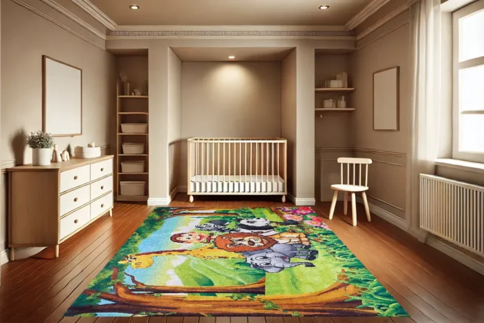 Jungle Jamboree Washable Rug