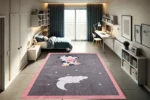 Moonlit Cow Washable Rug