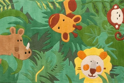 Jungle Jamboree Washable Rug