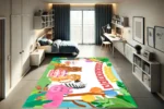 Jungle Birthday Bash Washable Rug