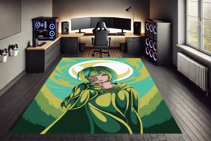 Neon Vortex Gaming Rug