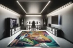 Neon Pursuit Gaming Rug