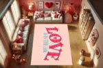 Love Is in the Air Washable Rug
