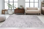 Silver Veil Washable Rug