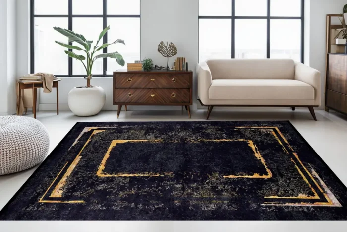 Gilded Shadows Washable Rug