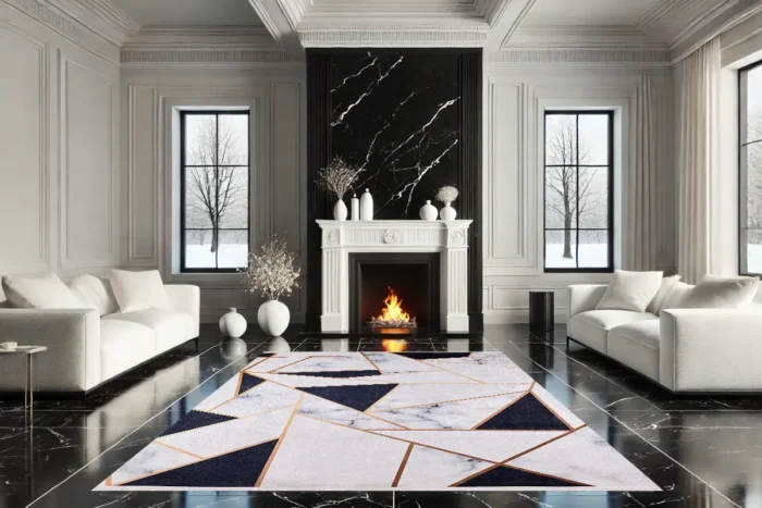 Modern Marble Washable Rug