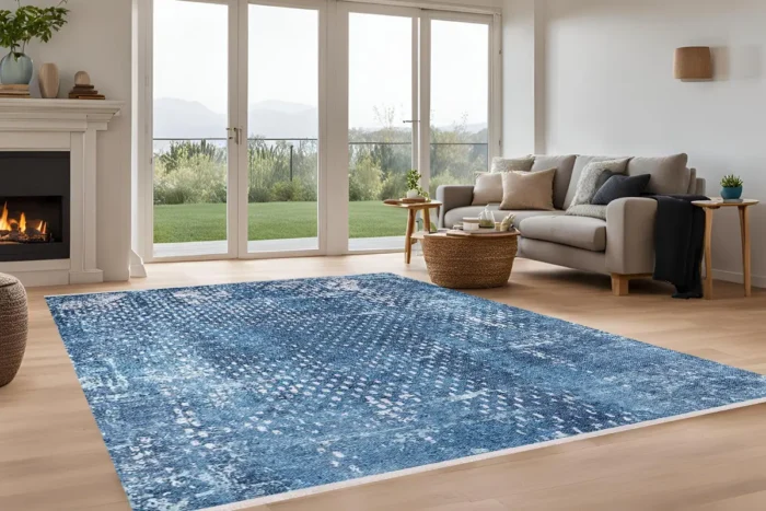 Ocean Wave Washable Rug