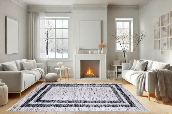 Minimalist Striped Washable Rug