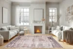 Rustic Maze Shape Washable Rug