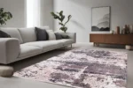 Distressed Abstract Washable Rug