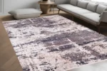 Distressed Abstract Washable Rug