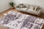 Distressed Abstract Washable Rug