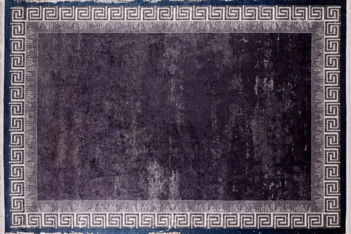 Luxurious Greek Key Border Washable Rug