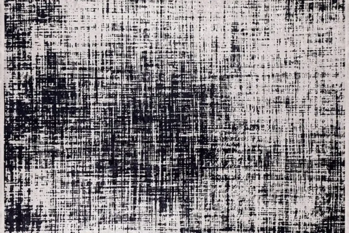 Monochrome Grid Texture Washable Rug