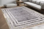 Linear Border Washable Rug