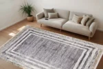 Linear Border Washable Rug