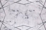 Marble Geometry Washable Rug