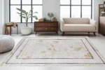 Rustic Elegance Border Washable Rug