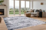 Monochrome Drift Washable Rug