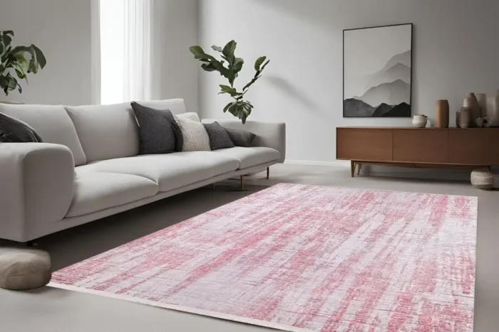 Blush Horizon Washable Rug