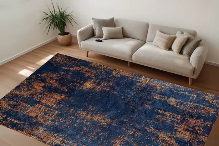 Midnight Glow Area Washable Rug