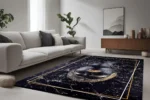 Modern Glam African Art Washable Rug