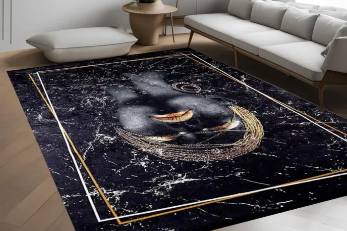 Modern Glam African Art Washable Rug