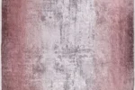 Blush Gradient Distressed Area Washable Rug