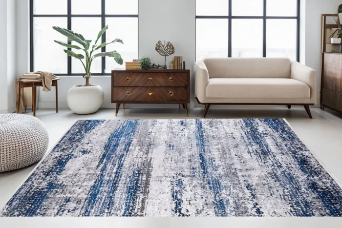 Cascade Blues Washable Rug