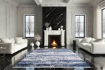 Cascade Blues Washable Rug