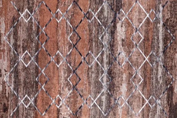 Rustic Trellis Washable Rug