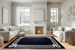 Midnight Frame Washable Rug