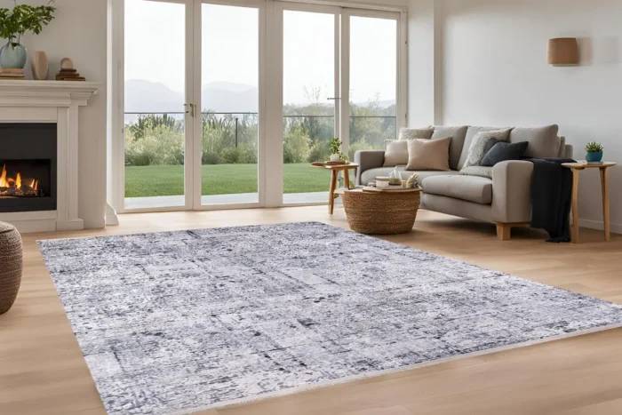 Urban Grid Washable Rug