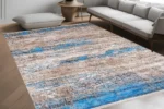 Rustic Azure Washable Rug